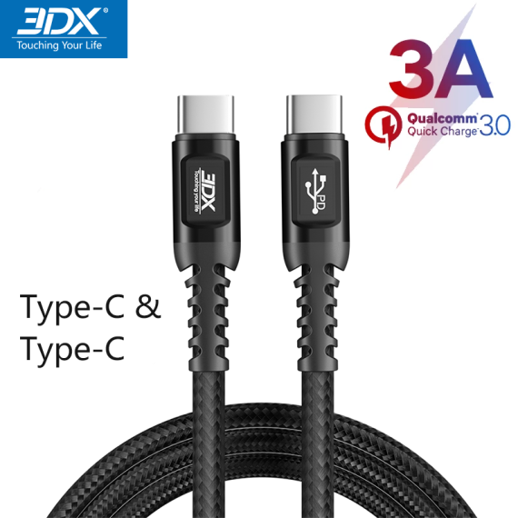 3DX PD Type-C to Type-C 快充數據線 1.2m