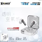 XPower BTE16透明真無線藍牙5.3耳機