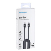 Momax Go Link USB-C to USB-C 100W PD 編織紋充電線 2米 黑色 (DC20D)